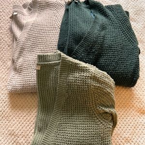 Bundle of Twik waffle knit cardigans